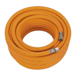 High-Visibility Hybrid Air Hose with 1/4"BSP Unions 15m x 8mm