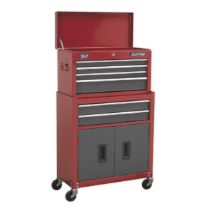 American PRO® Topchest & Rollcab Combination 6 Drawer - Red