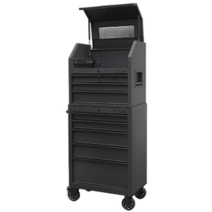 Superline PRO® Black Edition Tool Chest Combination with 9 Soft Close Drawers & Power Bar