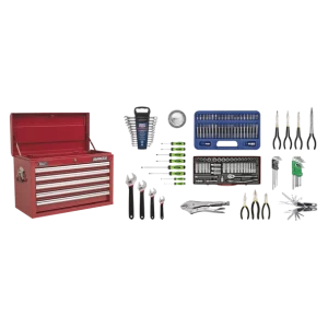Superline PRO® Topchest 5 Drawer with 139pc Tool Kit - Red