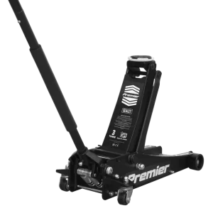 Premier Low Profile Trolley Jack with Rocket Lift 3 Tonne - Black