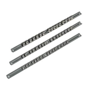 Premier Socket Retaining Rail Set 1/4", 3/8" & 1/2"Sq Drive 3pc