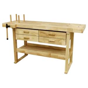 Woodworking Bench with 4 Drawers