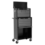 American PRO® Topchest & Rollcab Combination 13 Drawer - Black/Grey