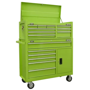American PRO® Topchest & Rollcab Combination 15 Drawer with 117pc Tool Kit- Green