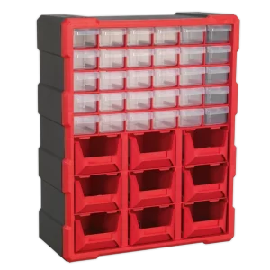 Cabinet Box 39 Drawer - Red/Black
