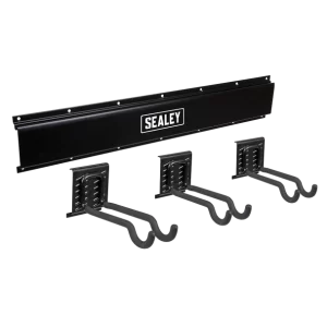 Wall Mounting Storage Rail with Sports Equipment Hooks