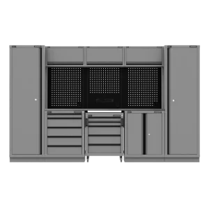 Superline PRO® Black Edition Storage System with Stainless Worktop 3.24m