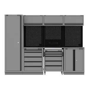 Superline PRO® Black Edition Storage System with Stainless Worktop 2.64m