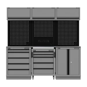 Superline PRO® Black Edition Storage System with Stainless Worktop 2.04m