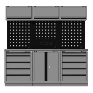 Superline PRO® Black Edition Storage System with Stainless Worktop 2.04m
