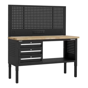 Superline PRO® Modular Workbench with 3 Drawers Wooden Worktop 1525mm
