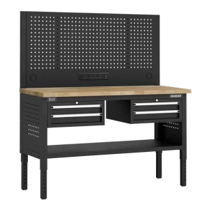 Superline PRO® Modular Workbench with 4 Drawers Wooden Worktop 1525mm