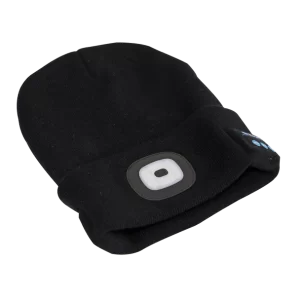 Rechargeable USB Beanie Hat with Wireless Headphones 1W SMD LED