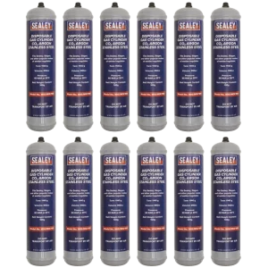 Disposable Carbon Dioxide/Argon Gas Cylinder 100g - Box of 12
