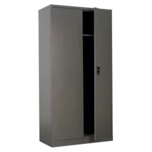 Floor Cabinet 2 Door 4 Shelf & Hanging Rail