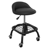 Premier Industrial Pneumatic Creeper Stool with Adjustable Height Swivel Seat & Back Rest