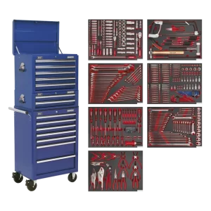 Superline PRO® Tool Chest Combination 14 Drawer with 446pc Tool Kit - Blue