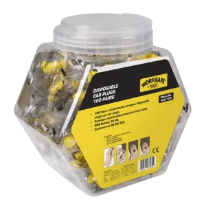 Worksafe® Disposable Ear Plugs - 100 Pairs