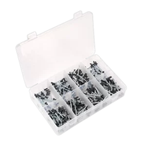 Black Anodised Rivet Assortment 200pc