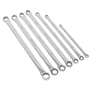 Extra-Long Double End Ring Spanner Set 7pc